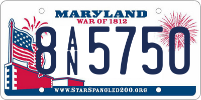 MD license plate 8AN5750