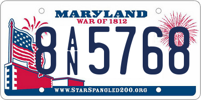 MD license plate 8AN5768