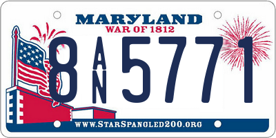 MD license plate 8AN5771