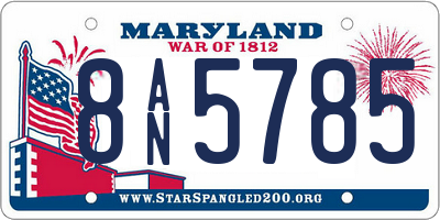 MD license plate 8AN5785