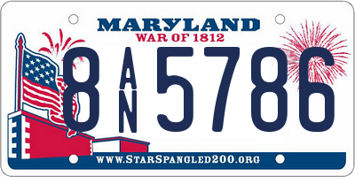 MD license plate 8AN5786