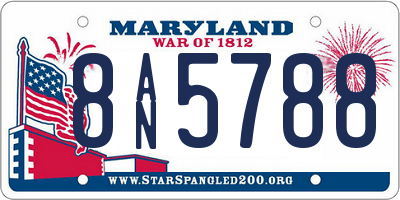 MD license plate 8AN5788