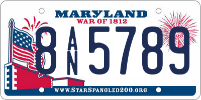 MD license plate 8AN5789