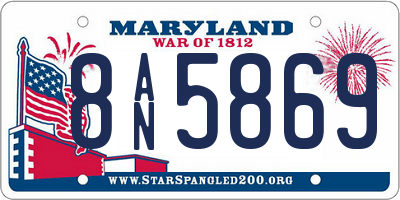 MD license plate 8AN5869