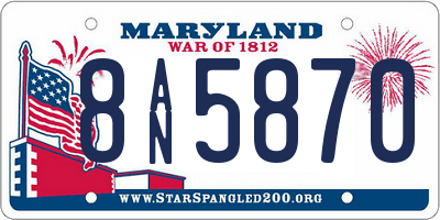 MD license plate 8AN5870
