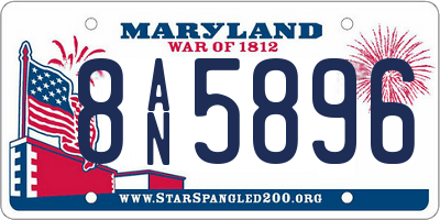 MD license plate 8AN5896