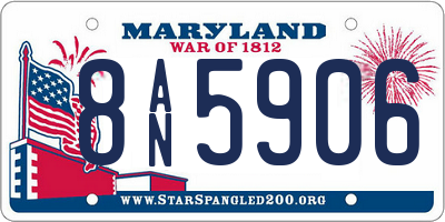 MD license plate 8AN5906