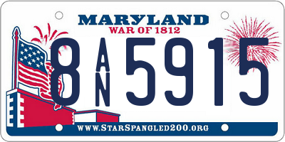 MD license plate 8AN5915