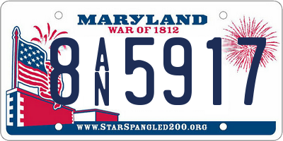 MD license plate 8AN5917