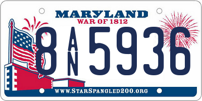 MD license plate 8AN5936