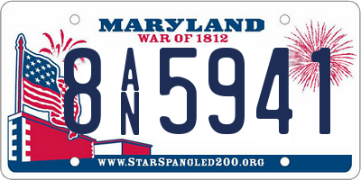 MD license plate 8AN5941