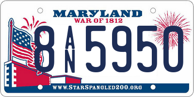 MD license plate 8AN5950
