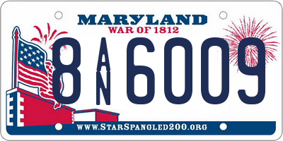MD license plate 8AN6009