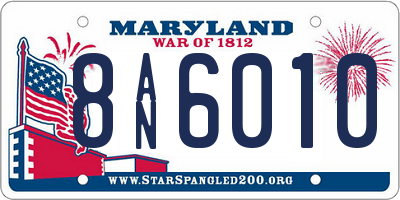 MD license plate 8AN6010