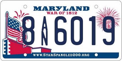 MD license plate 8AN6019