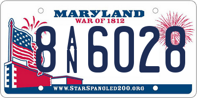 MD license plate 8AN6028