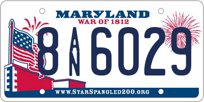 MD license plate 8AN6029