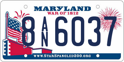 MD license plate 8AN6037