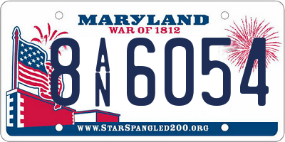 MD license plate 8AN6054