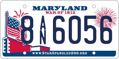 MD license plate 8AN6056