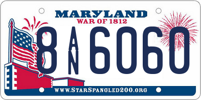 MD license plate 8AN6060