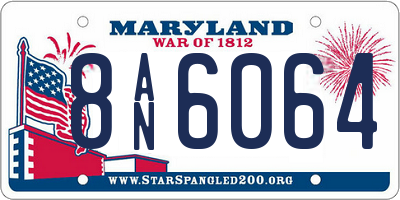MD license plate 8AN6064