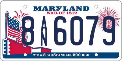 MD license plate 8AN6079