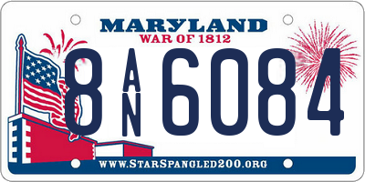 MD license plate 8AN6084