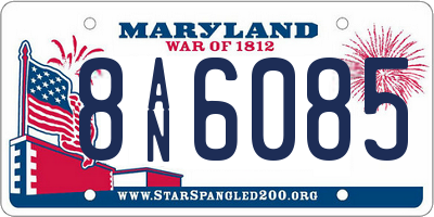 MD license plate 8AN6085