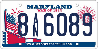 MD license plate 8AN6089