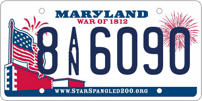 MD license plate 8AN6090