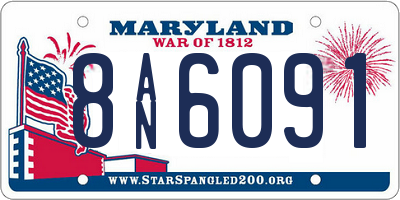 MD license plate 8AN6091