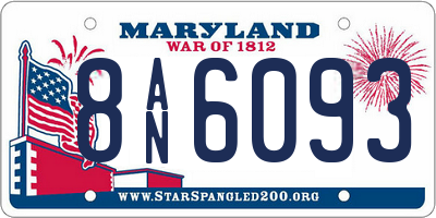 MD license plate 8AN6093