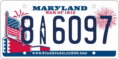 MD license plate 8AN6097