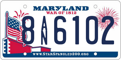 MD license plate 8AN6102