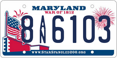 MD license plate 8AN6103