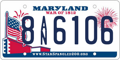 MD license plate 8AN6106
