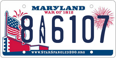 MD license plate 8AN6107