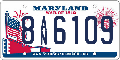 MD license plate 8AN6109