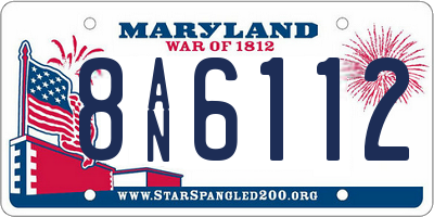 MD license plate 8AN6112