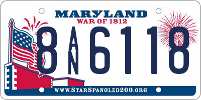 MD license plate 8AN6118