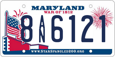 MD license plate 8AN6121
