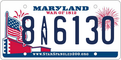 MD license plate 8AN6130