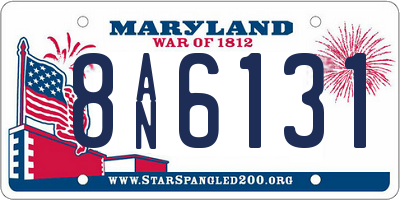 MD license plate 8AN6131
