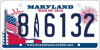 MD license plate 8AN6132
