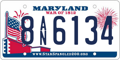 MD license plate 8AN6134