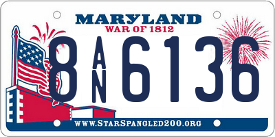 MD license plate 8AN6136