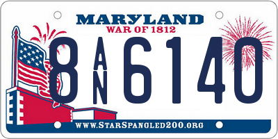 MD license plate 8AN6140