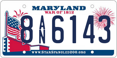 MD license plate 8AN6143