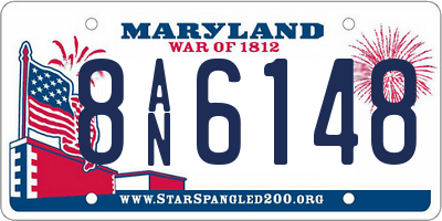 MD license plate 8AN6148